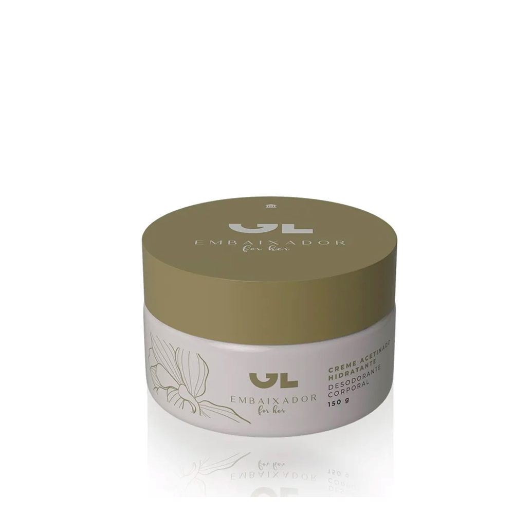 Frasco oficial do perfume *GL EMBAIXADOR CR CORP ACETINADO FOR HER 150G