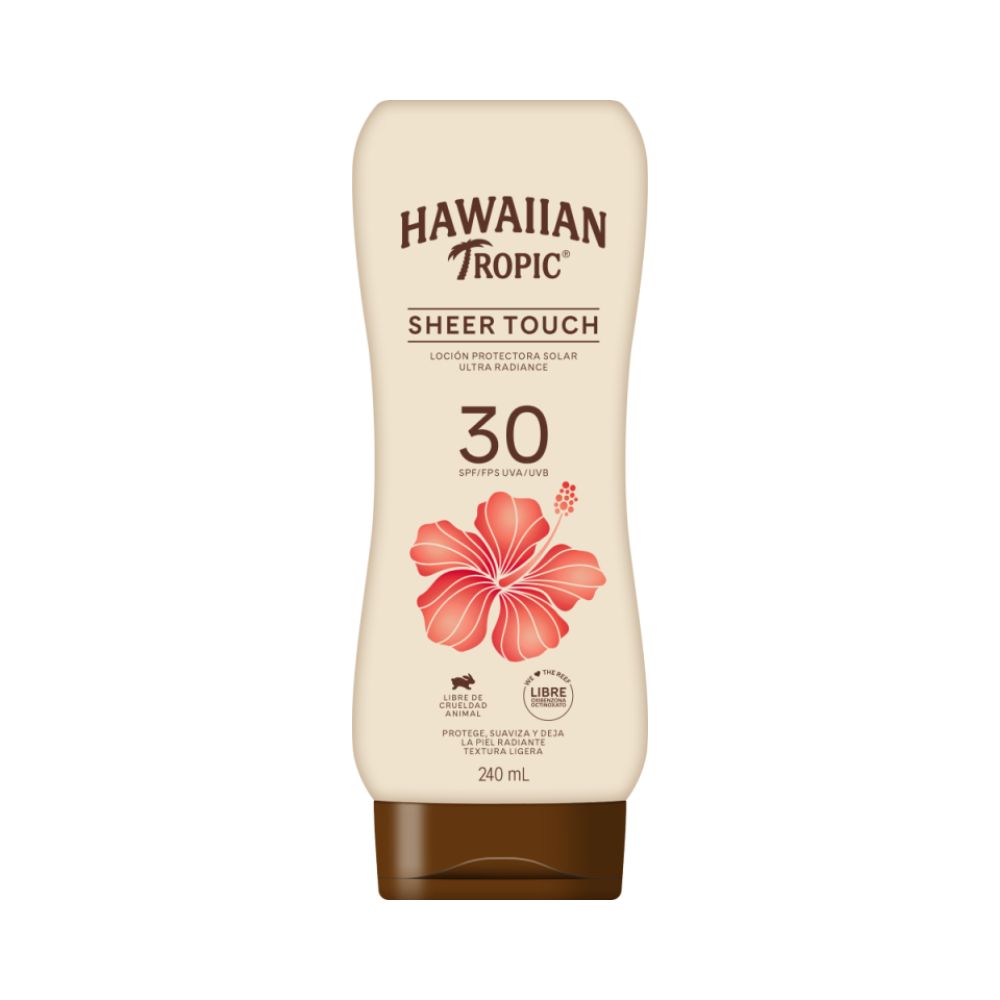 Frasco oficial do perfume HT SHEER TOUCH LOC PROT SOLAR RADIANCE FPS30 240ML