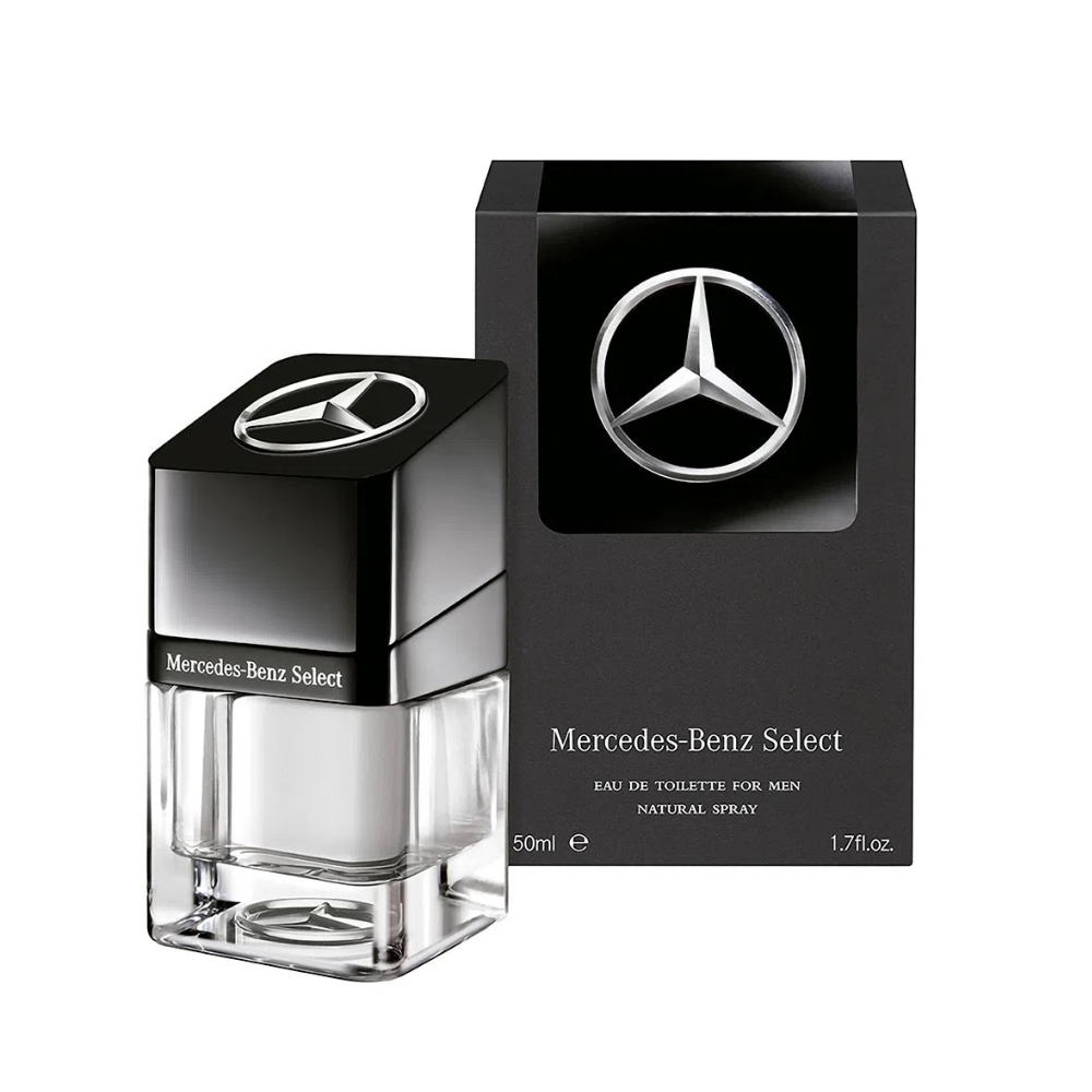 Frasco oficial do perfume MERCEDES BENZ SELECT FOR MEN EDT 50ML