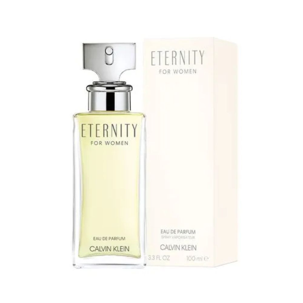 Frasco oficial do perfume CK ETERNITY WOMAN EDP 100ML