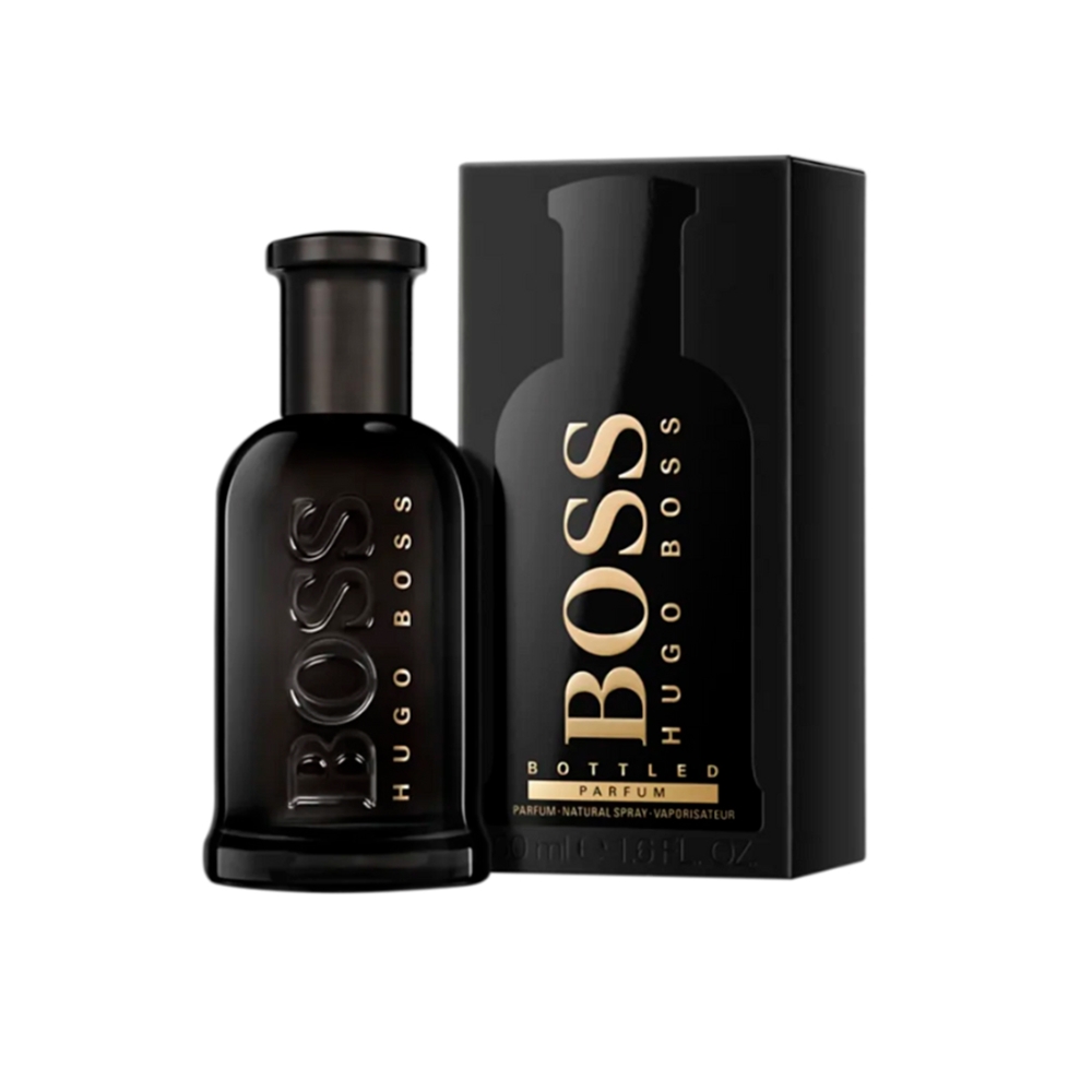 Frasco oficial do perfume HB BOSS BOTTLED PARFUM 50ML