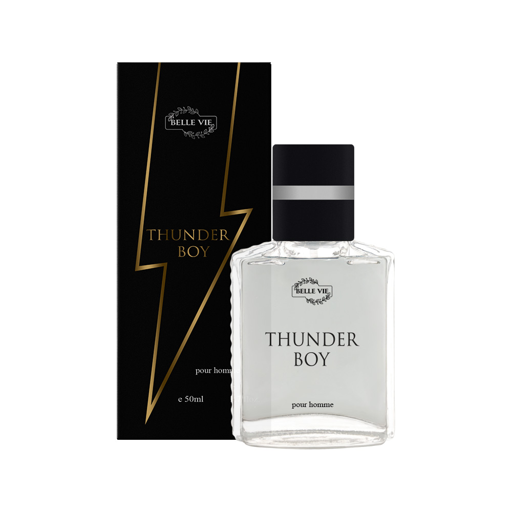 Frasco oficial do perfume BELLE VIE THUNDER BOY DEO COL POUR HOMME 50ML