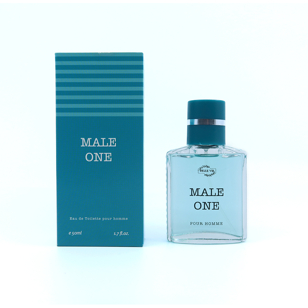 Frasco oficial do perfume BELLE VIE MALE ONE DEO COL POUR HOMME 50ML