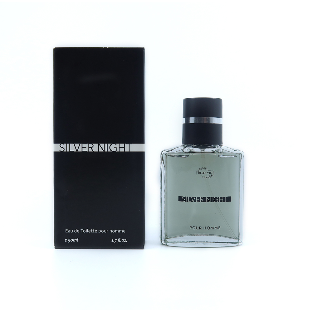 Frasco oficial do perfume BELLE VIE SILVER NIGHT DEO COL POUR HOMME 50ML