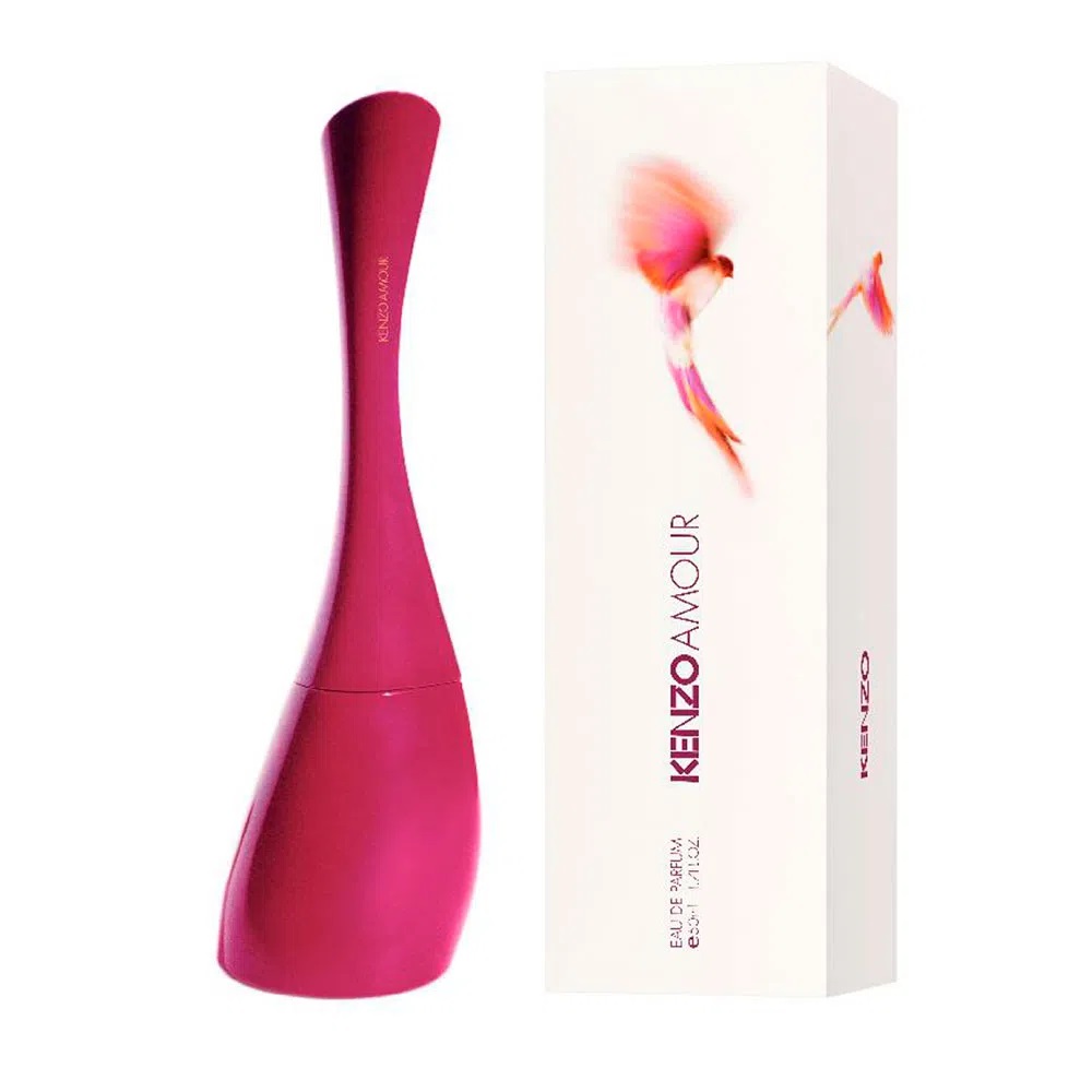 Frasco oficial do perfume KENZO AMOUR FUCHSIA FEMME EDP 50ML