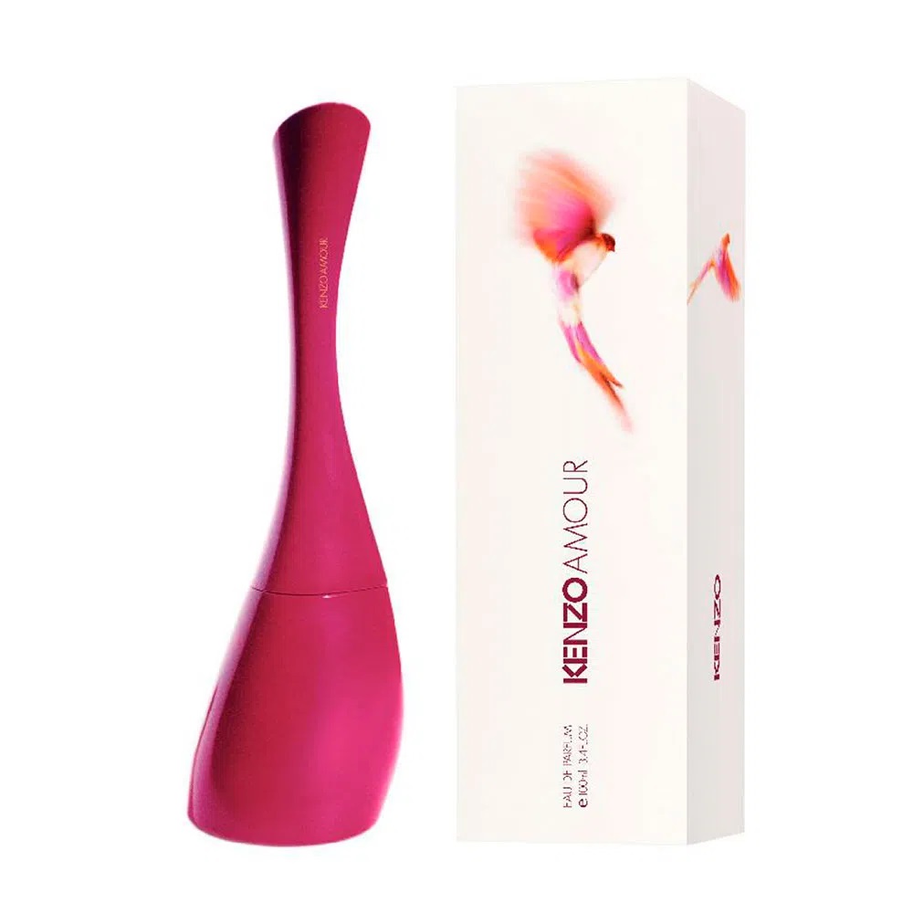 Frasco oficial do perfume KENZO AMOUR FUCHSIA FEMME EDP 100ML