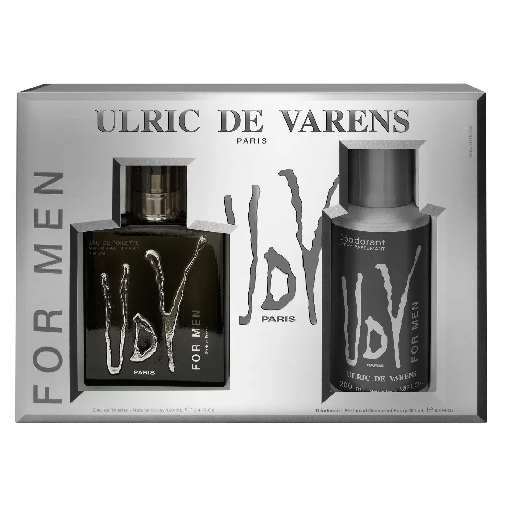 Frasco oficial do perfume COFFRET UDV FOR MEN EDT 100ML DEO BODY SPRAY 200ML