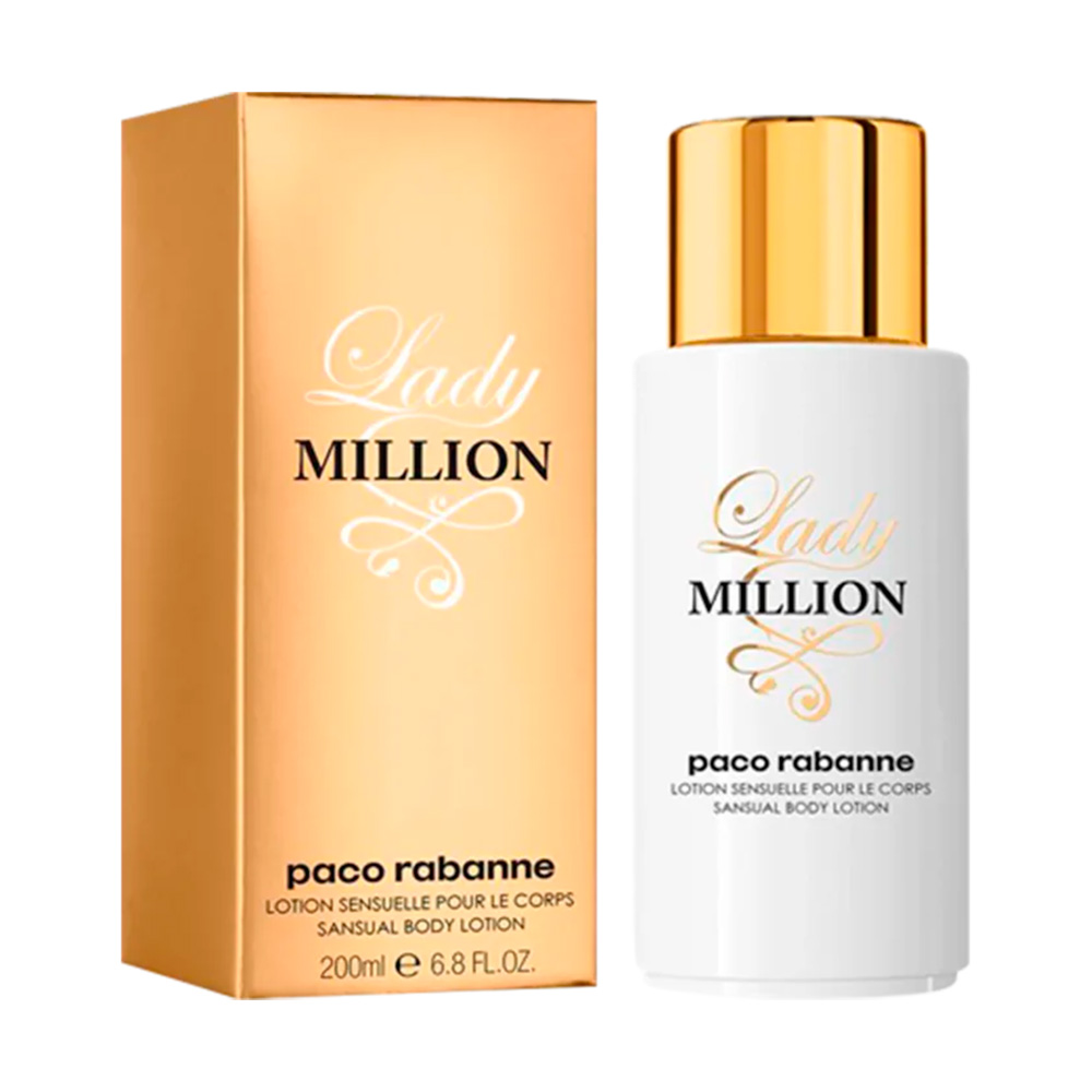 Frasco oficial do perfume PR LADY MILLION BODY LOTION 200ML