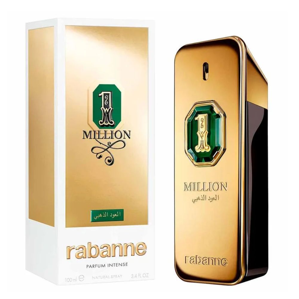 Frasco oficial do perfume PR 1 MILLION GOLDEN OUD PARFUM INTENSE100ML