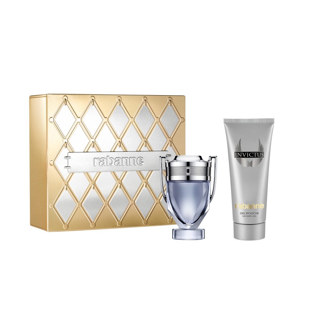 Frasco oficial do perfume COFFRET PR INVICTUS EDT 50ML+SG 100ML