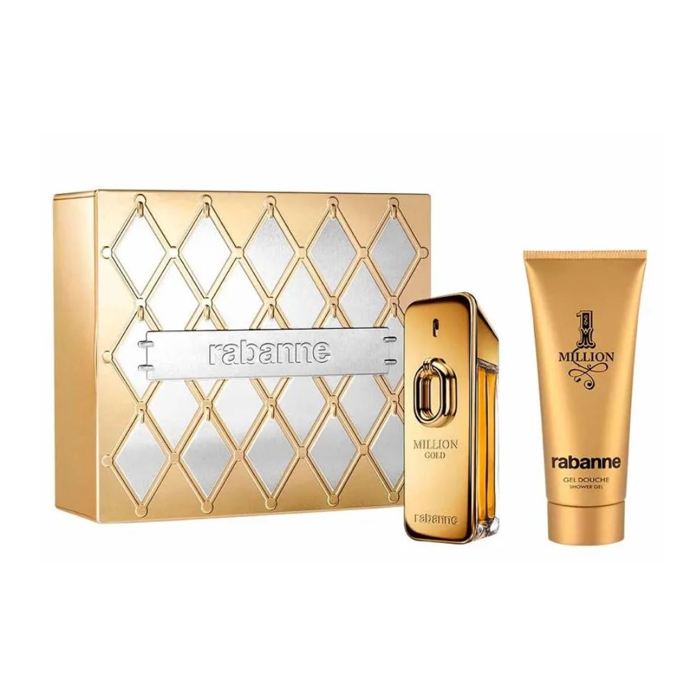 Frasco oficial do perfume COFFRET PR1 MILLION GOLD EDP 100ML+SG 100ML