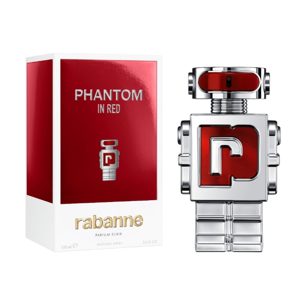 Frasco oficial do perfume PR PHANTOM IN RED ELIXIR PARFUM 100ML