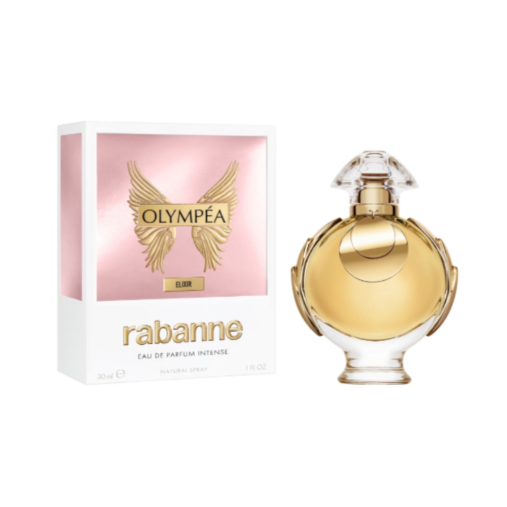 Frasco oficial do perfume PR OLYMPEA ELIXIR EDP INTENSE 30ML