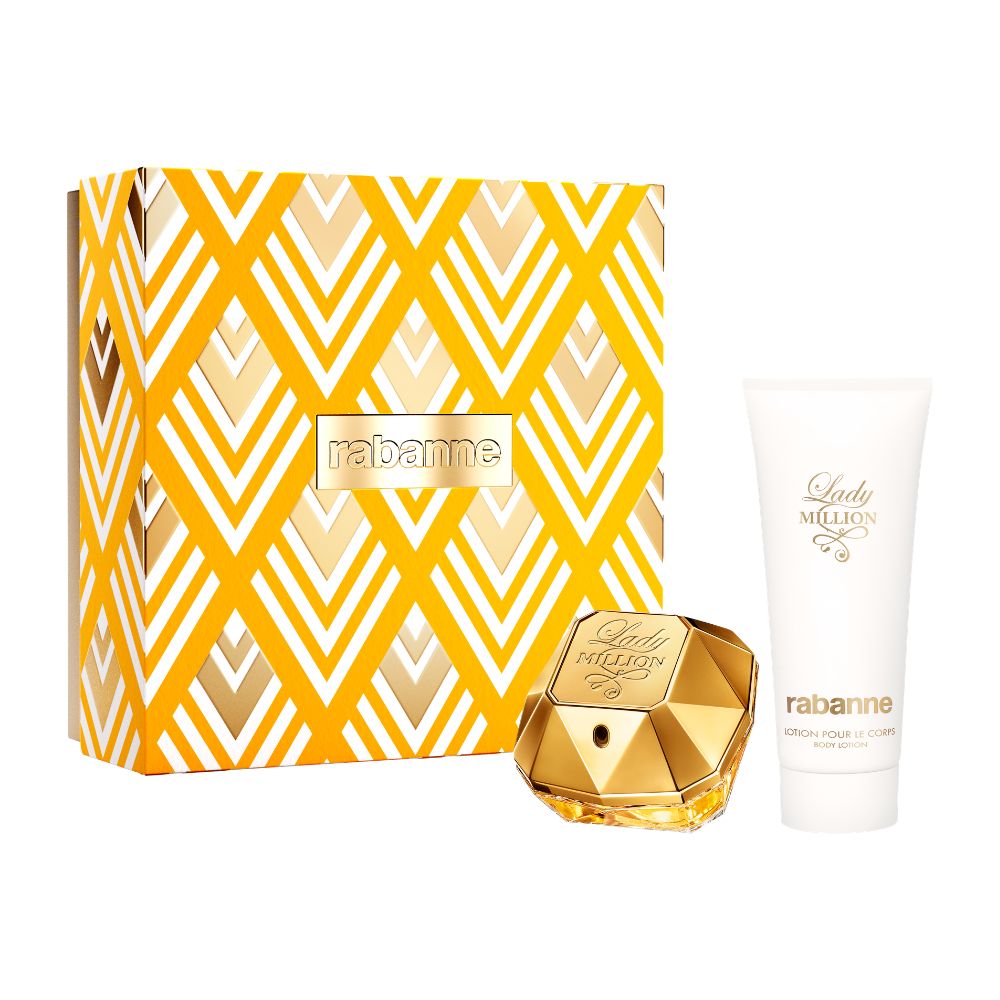 Frasco oficial do perfume COFFRET PR LADY MILLION EDP 80ML+BL 100ML