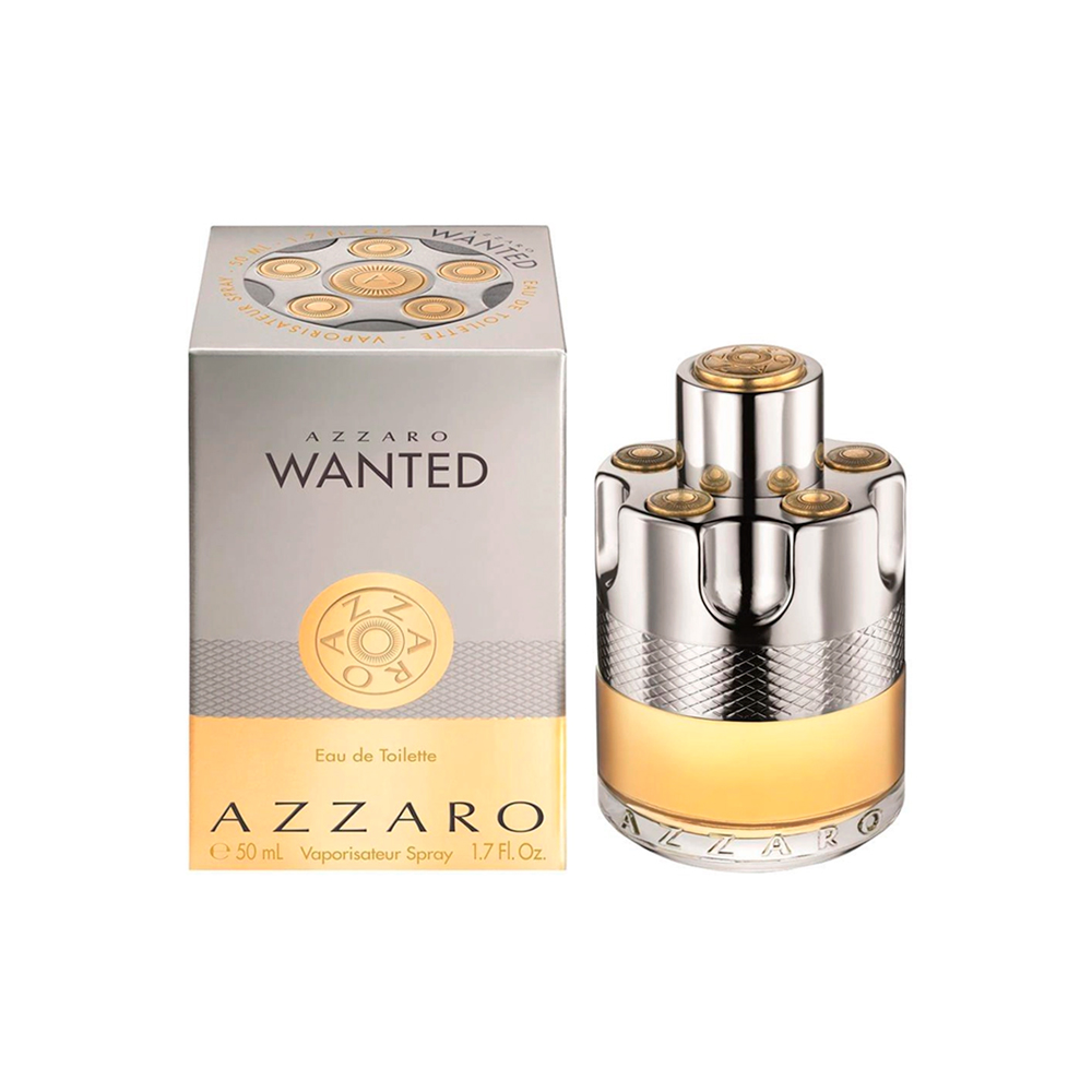 Frasco oficial do perfume AZZARO WANTED EDT 50ML