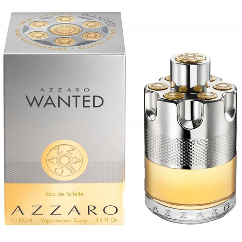 Frasco oficial do perfume AZZARO WANTED EDT 100ML