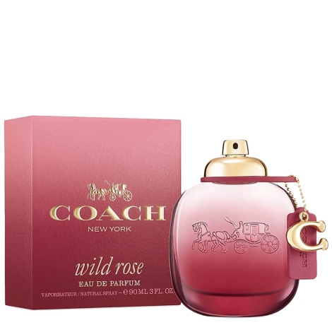 Frasco oficial do perfume COACH WILD ROSE EDP 90ML
