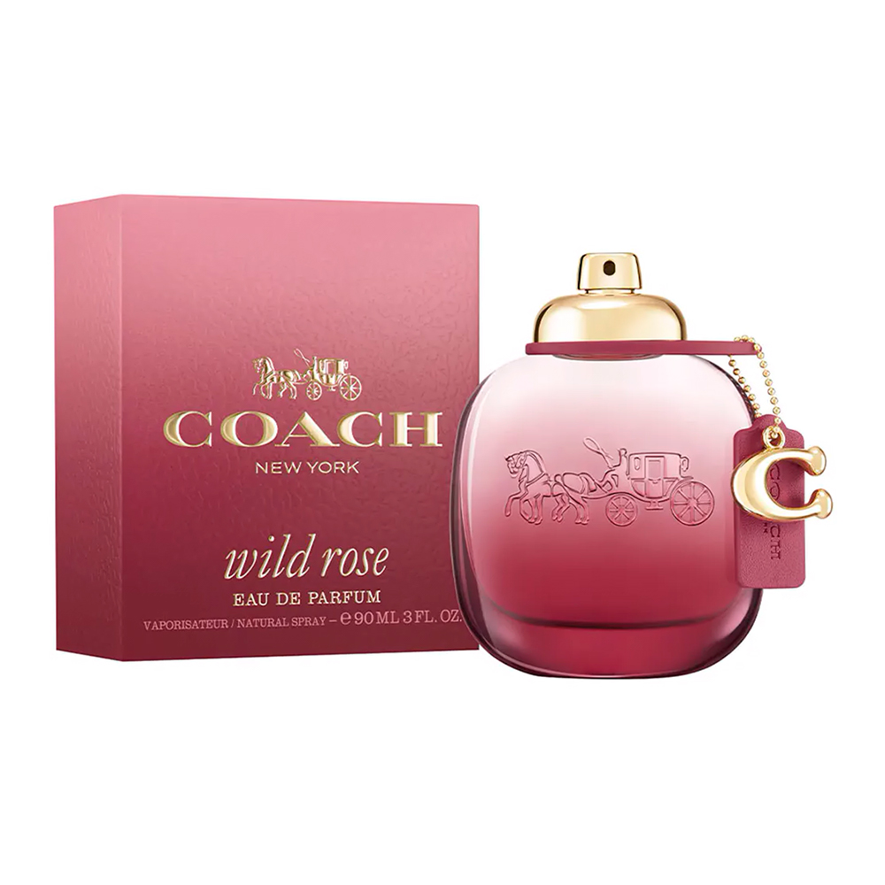 Frasco oficial do perfume COACH WILD ROSE EDP 30 ML