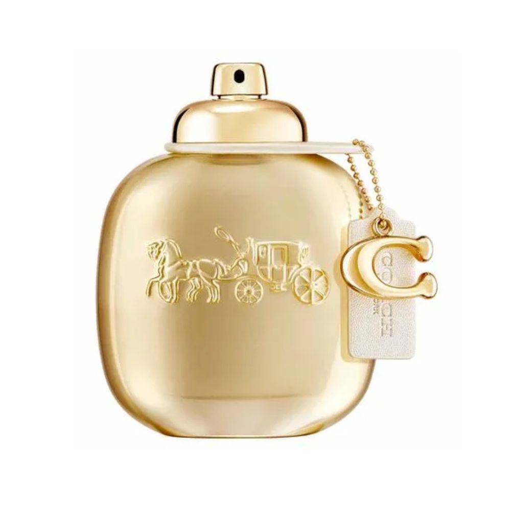 Frasco oficial do perfume COACH WOMEN GOLD PARFUM 90ML