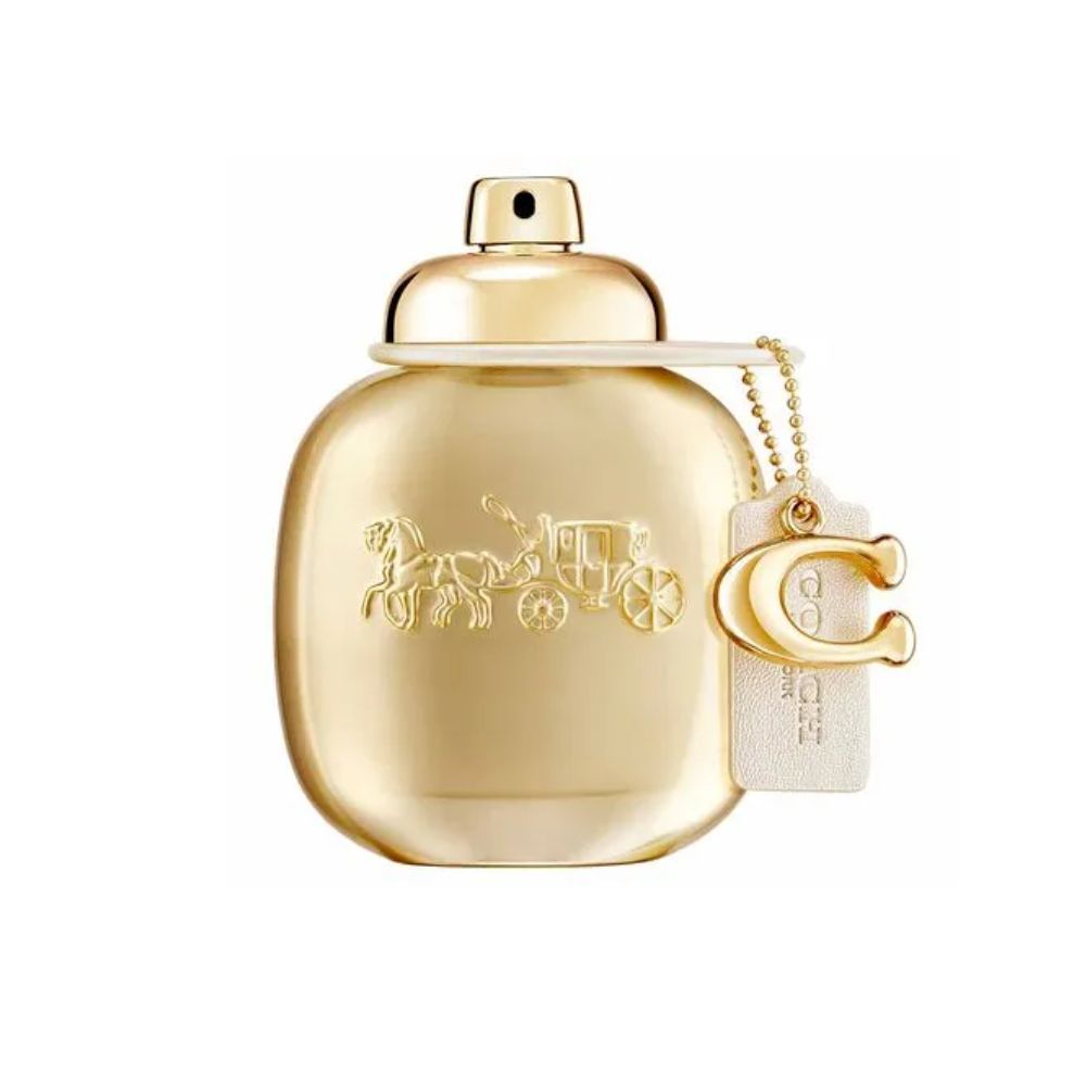 Frasco oficial do perfume COACH WOMEN GOLD PARFUM 50ML