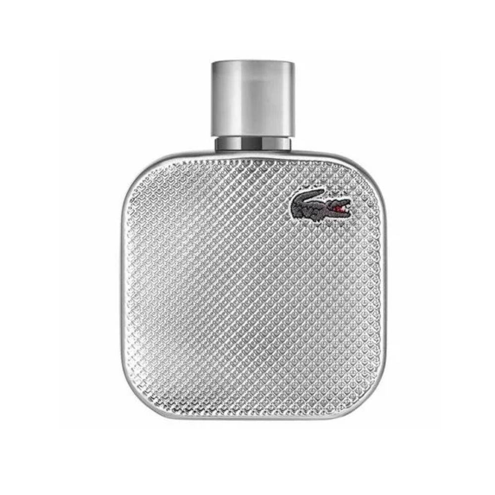 Frasco oficial do perfume LACOSTE L12.12 SILVER GREY EDP 100ML