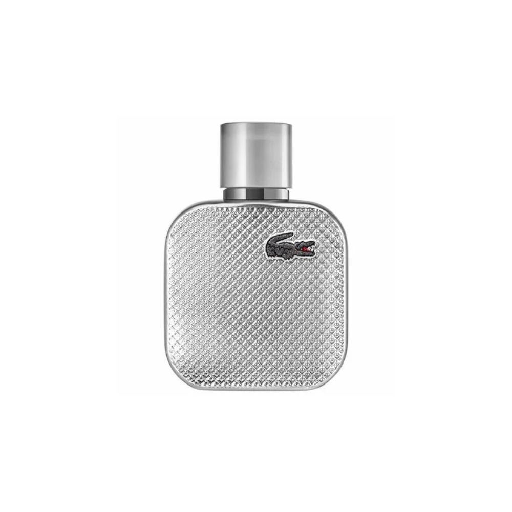 Frasco oficial do perfume LACOSTE L12.12 SILVER GREY EDP 50ML