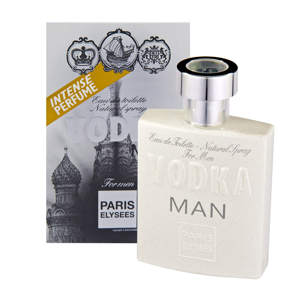 Frasco oficial do perfume PARIS ELYSEES VODKA HOMME EDT 100ML