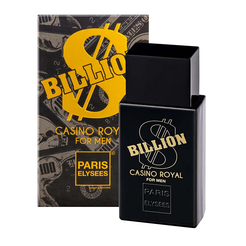 Frasco oficial do perfume PARIS ELYSEES BILLION CASINO ROYAL HOMME EDT 100ML