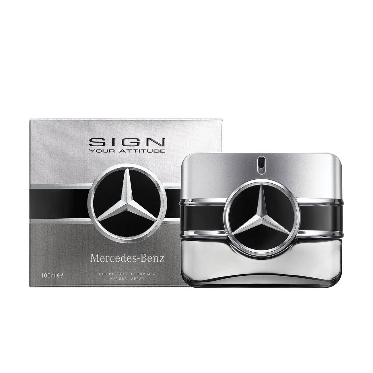 Frasco oficial do perfume MERCEDES BENZ SIGN YOUR ATTITUDE EDT 100ML