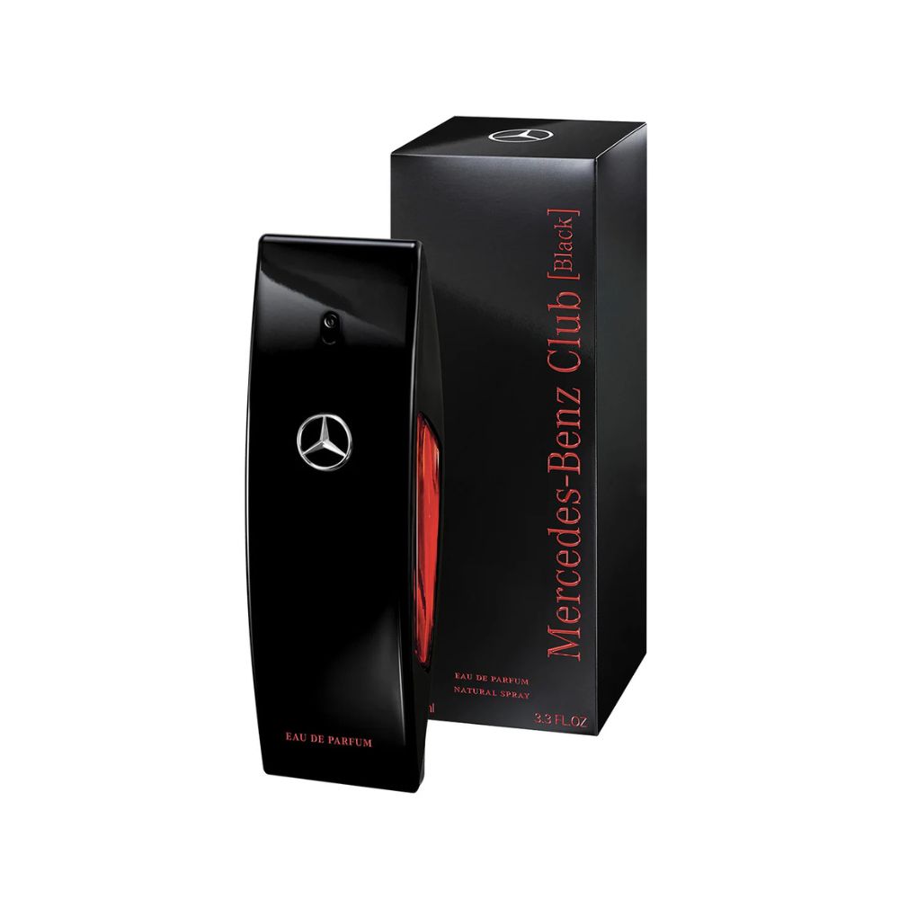 Frasco oficial do perfume MERCEDES BENZ CLUB BLACK EDP 100ML