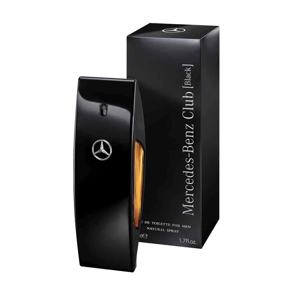 Frasco oficial do perfume MERCEDES BENZ CLUB BLACK EDT 100ML