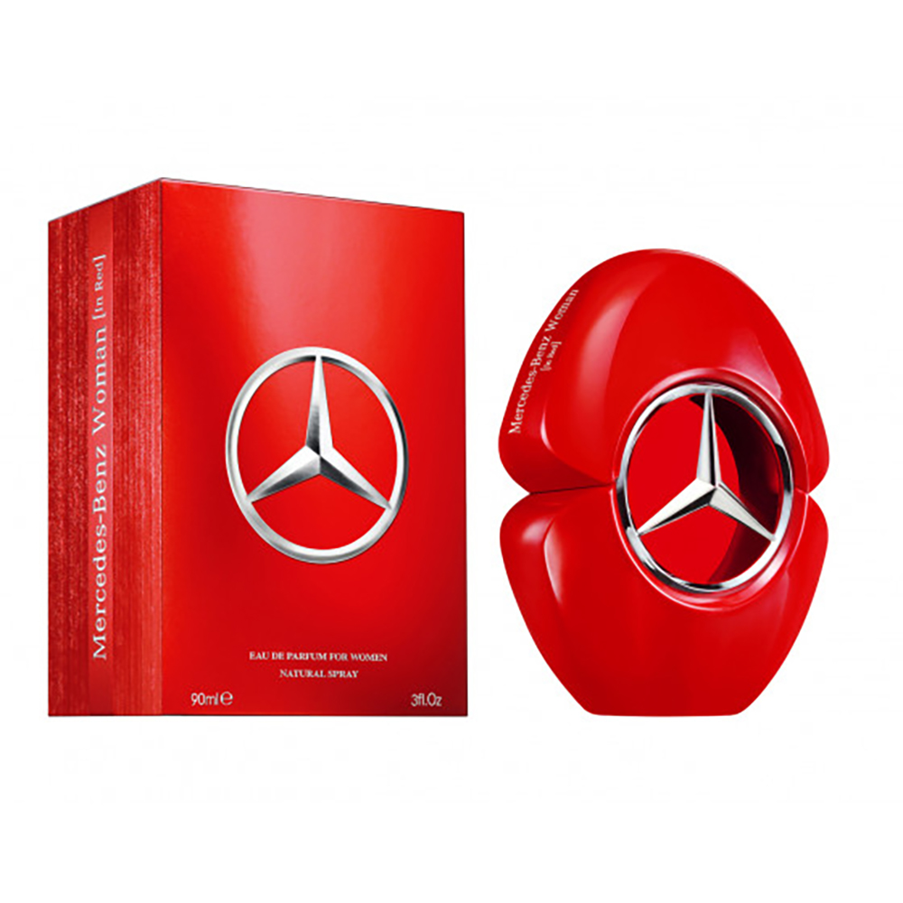 Frasco oficial do perfume MERCEDES BENZ WOMAN IN RED EDP 60ML