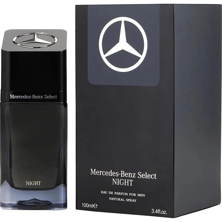 Frasco oficial do perfume MERCEDES BENZ SELECT NIGHT FOR MEN EDP 50ML