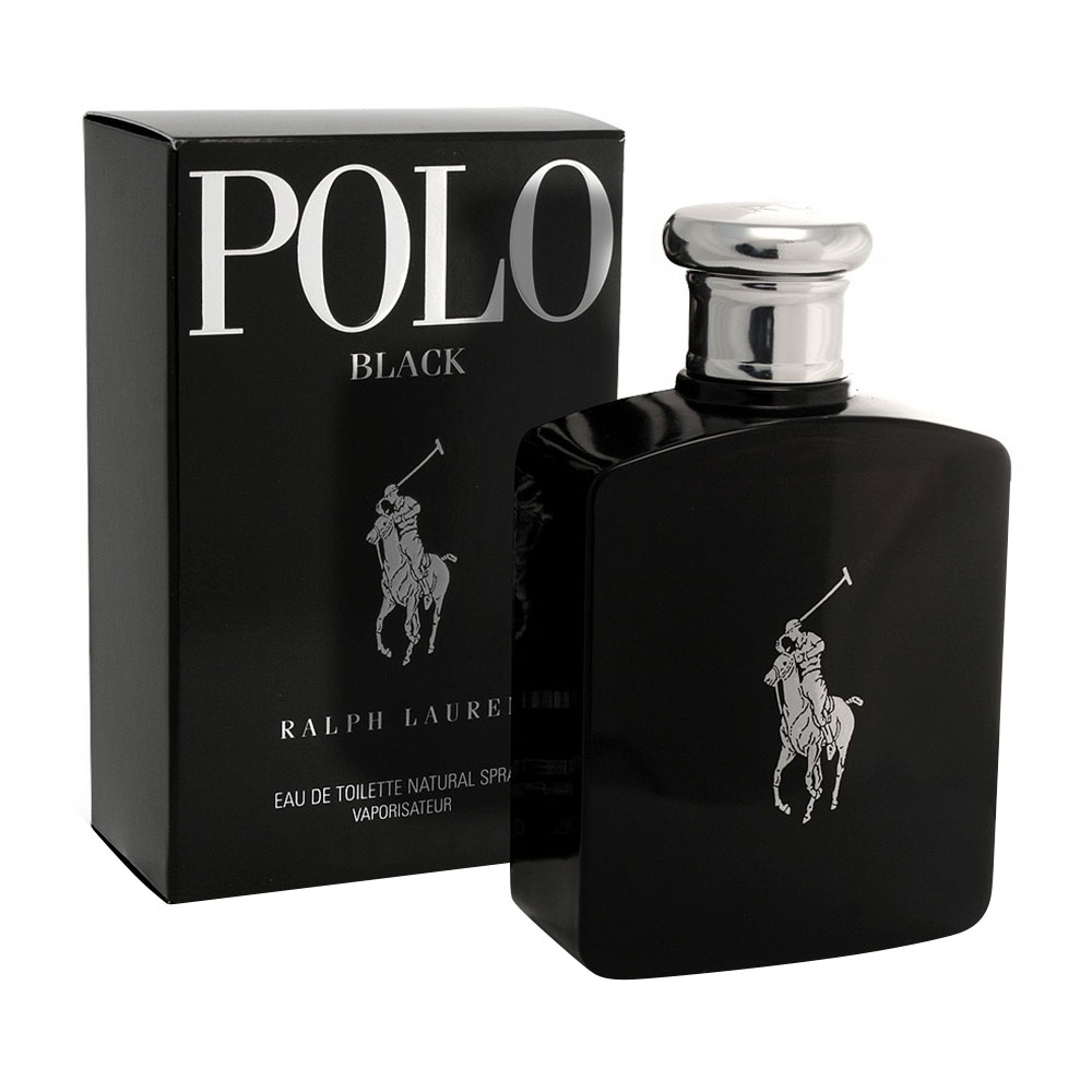 Frasco oficial do perfume RL POLO BLACK POUR HOMME EDT 200ML