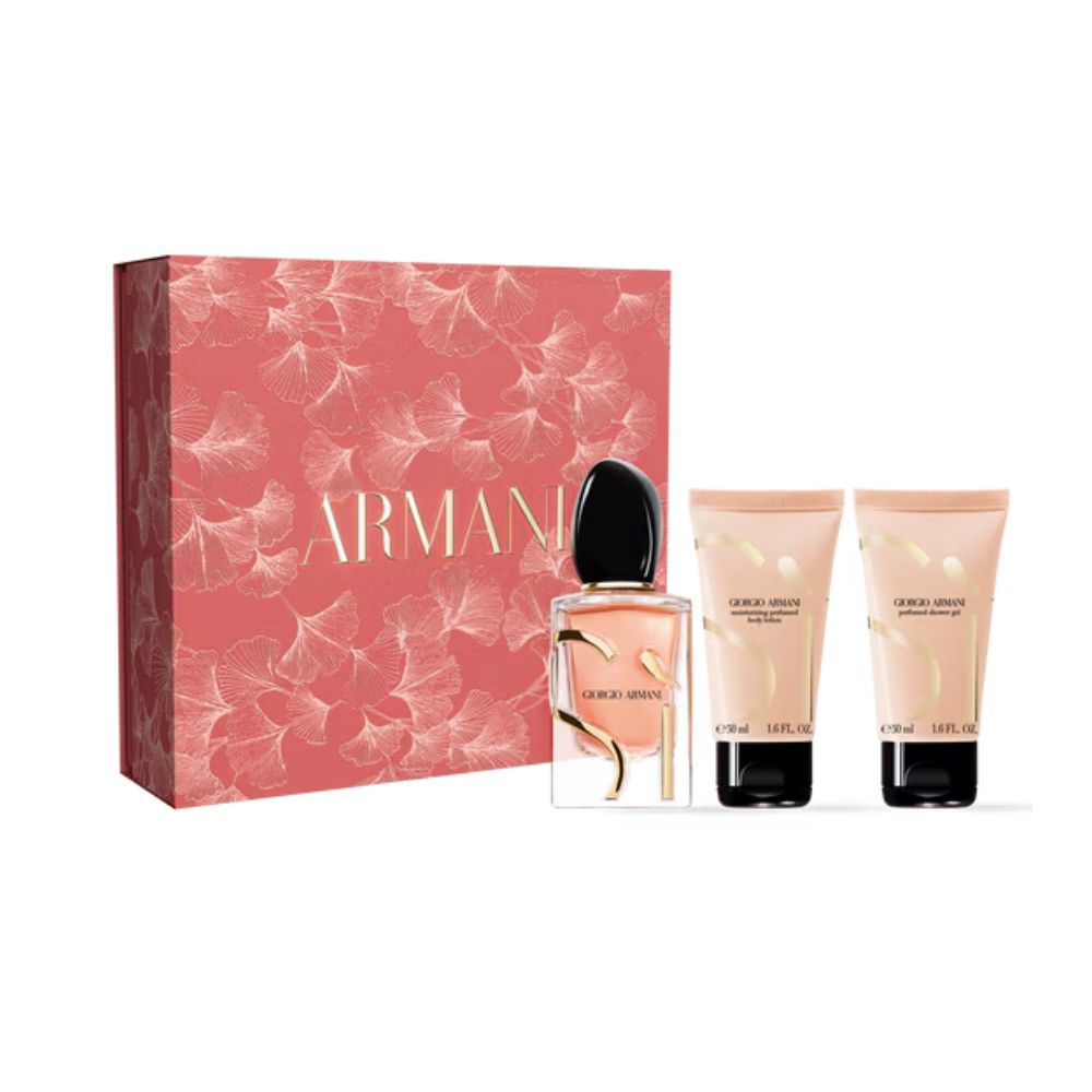 Frasco oficial do perfume *COFFRET GA SI EDP INTENSE 50ML+SG 50ML+BL 50ML