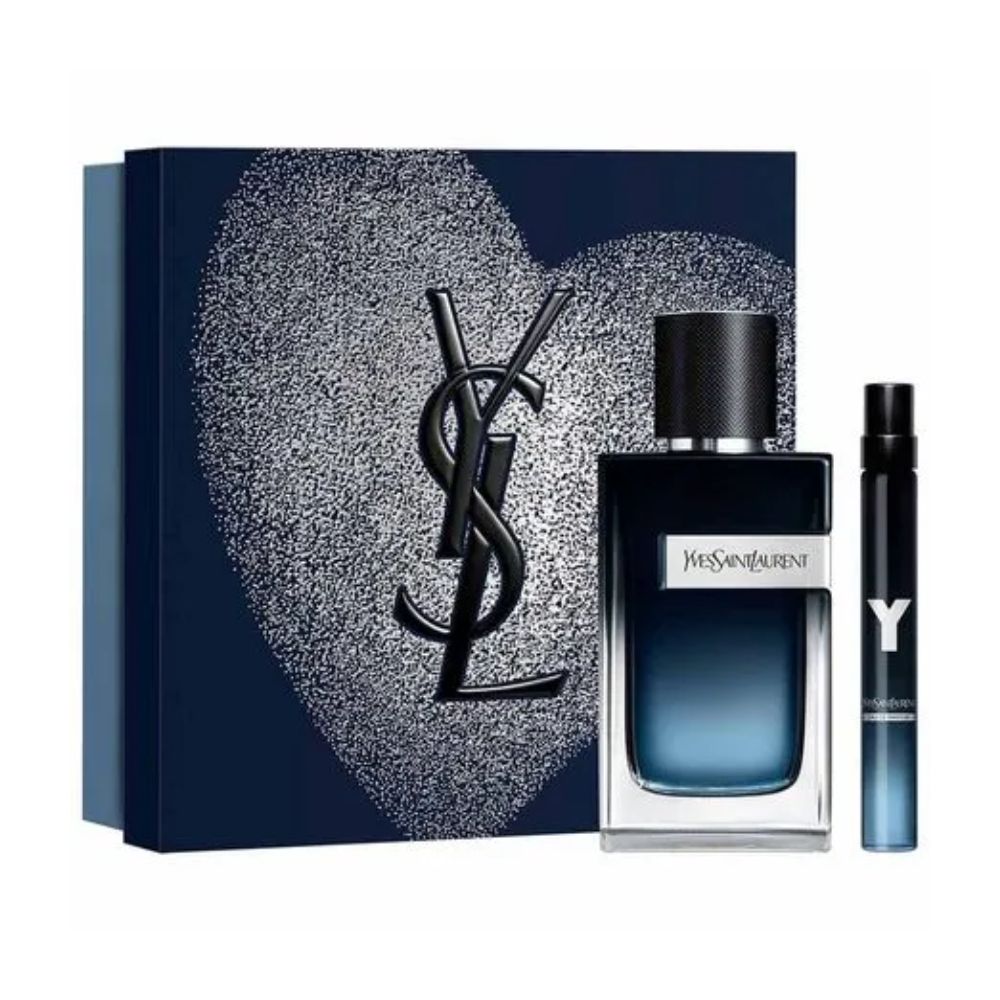 Frasco oficial do perfume COFFRET YSL Y EDT 100ML+EDT 10ML