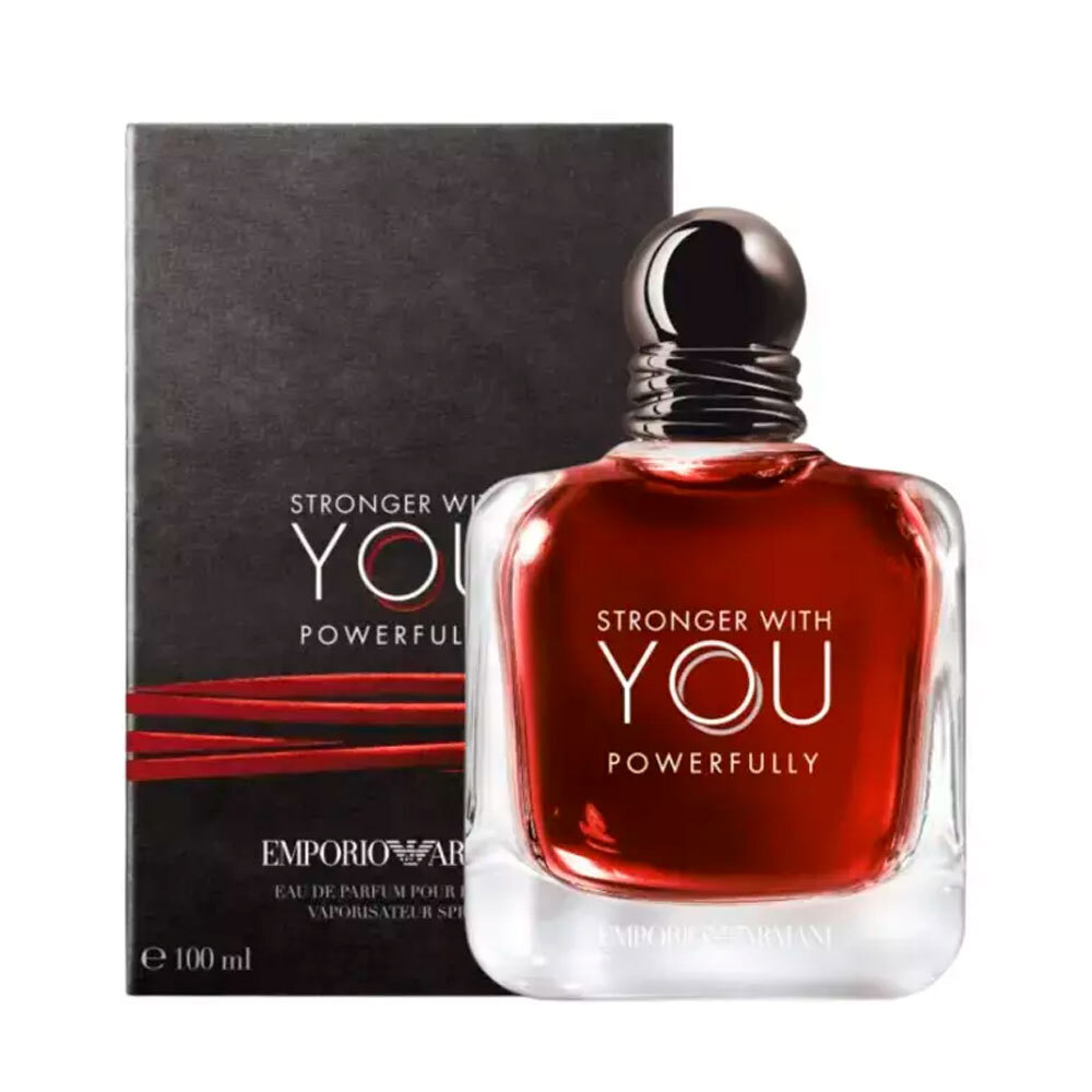 Frasco oficial do perfume GA STRONGER WITH YOU POWERFULLY EDP 100ML