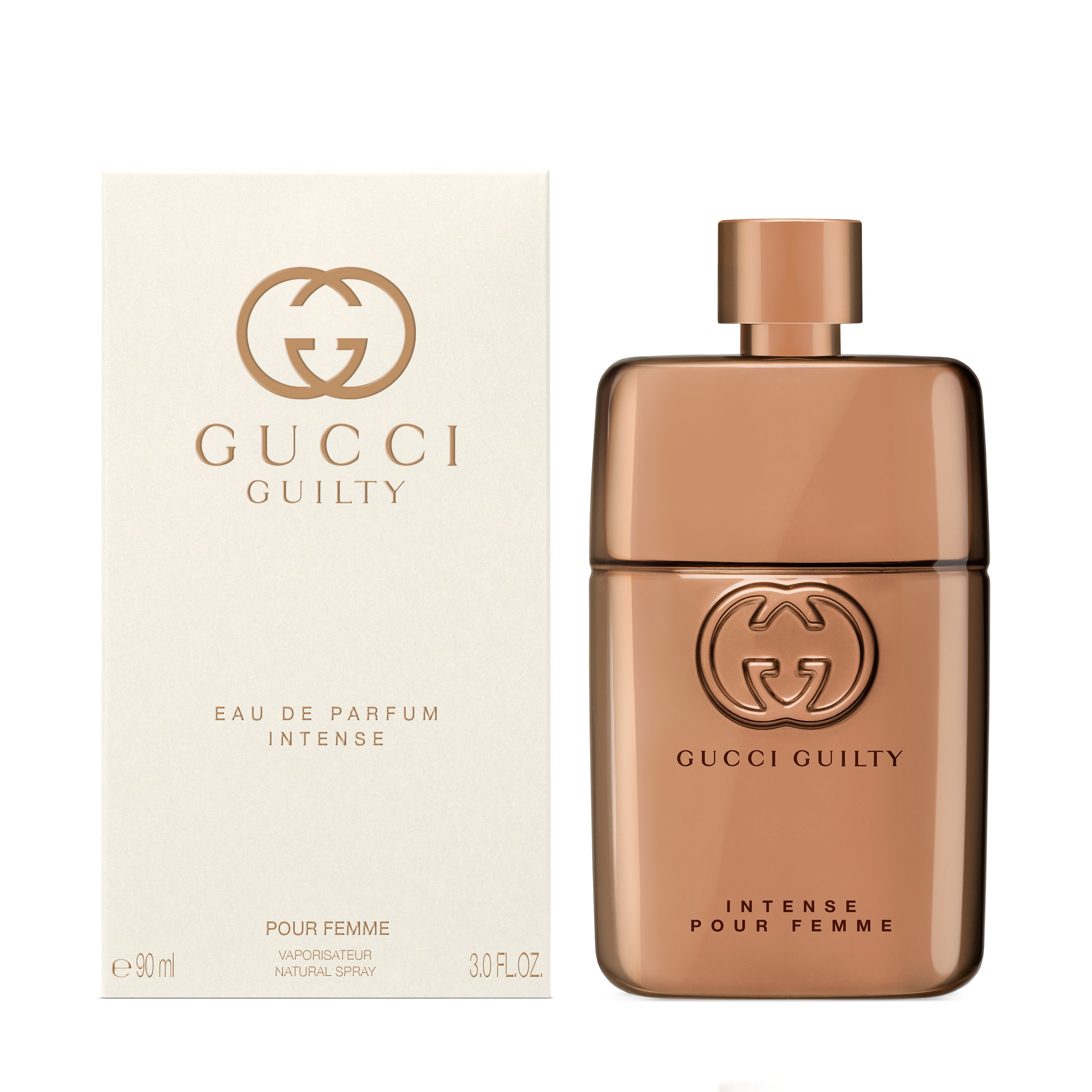 Frasco oficial do perfume GUCCI GUILTY POUR FEMME INTENSE EDP 90ML
