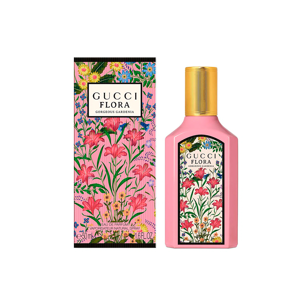 Frasco oficial do perfume GUCCI FLORA GORGEOUS GARDENIA EDP 50ML