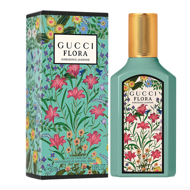 Frasco oficial do perfume GUCCI FLORA GORGEOUS JASMINE EDP 50ML