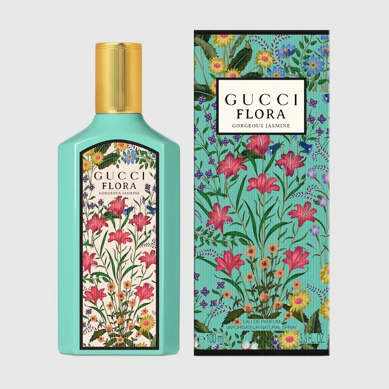 Frasco oficial do perfume GUCCI FLORA GORGEOUS JASMINE EDP 100ML