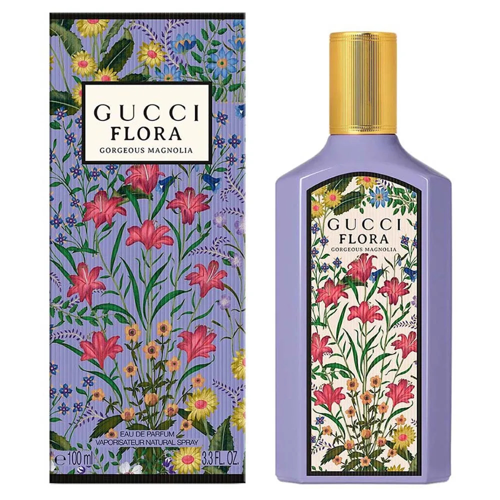 Frasco oficial do perfume GUCCI FLORA GORGEOUS MAGNOLIA EDP 100ML