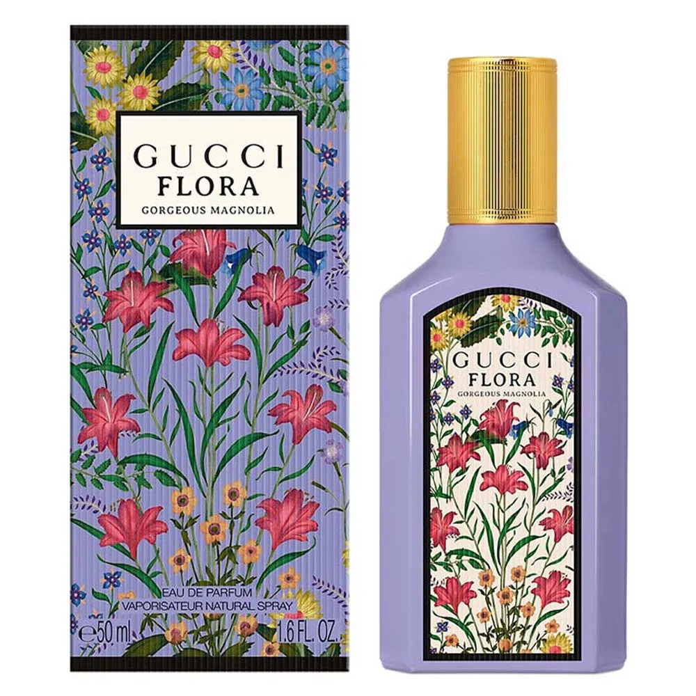 Frasco oficial do perfume GUCCI FLORA GORGEOUS MAGNOLIA EDP 50ML