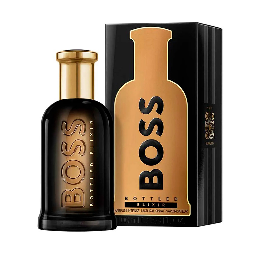 Frasco oficial do perfume HB BOSS BOTTLED ELIXIR PARFUM 50ML