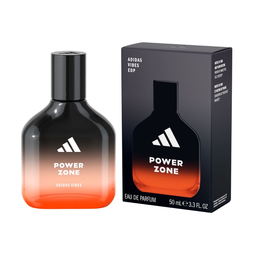 Frasco oficial do perfume ADIDAS¿VIBES¿POWER ZONE EDP 50ML