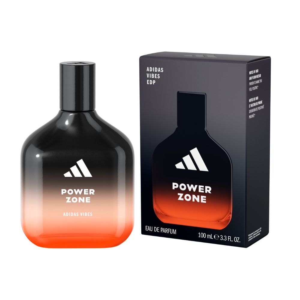 Frasco oficial do perfume ADIDAS VIBES POWER ZONE EDP 100ML