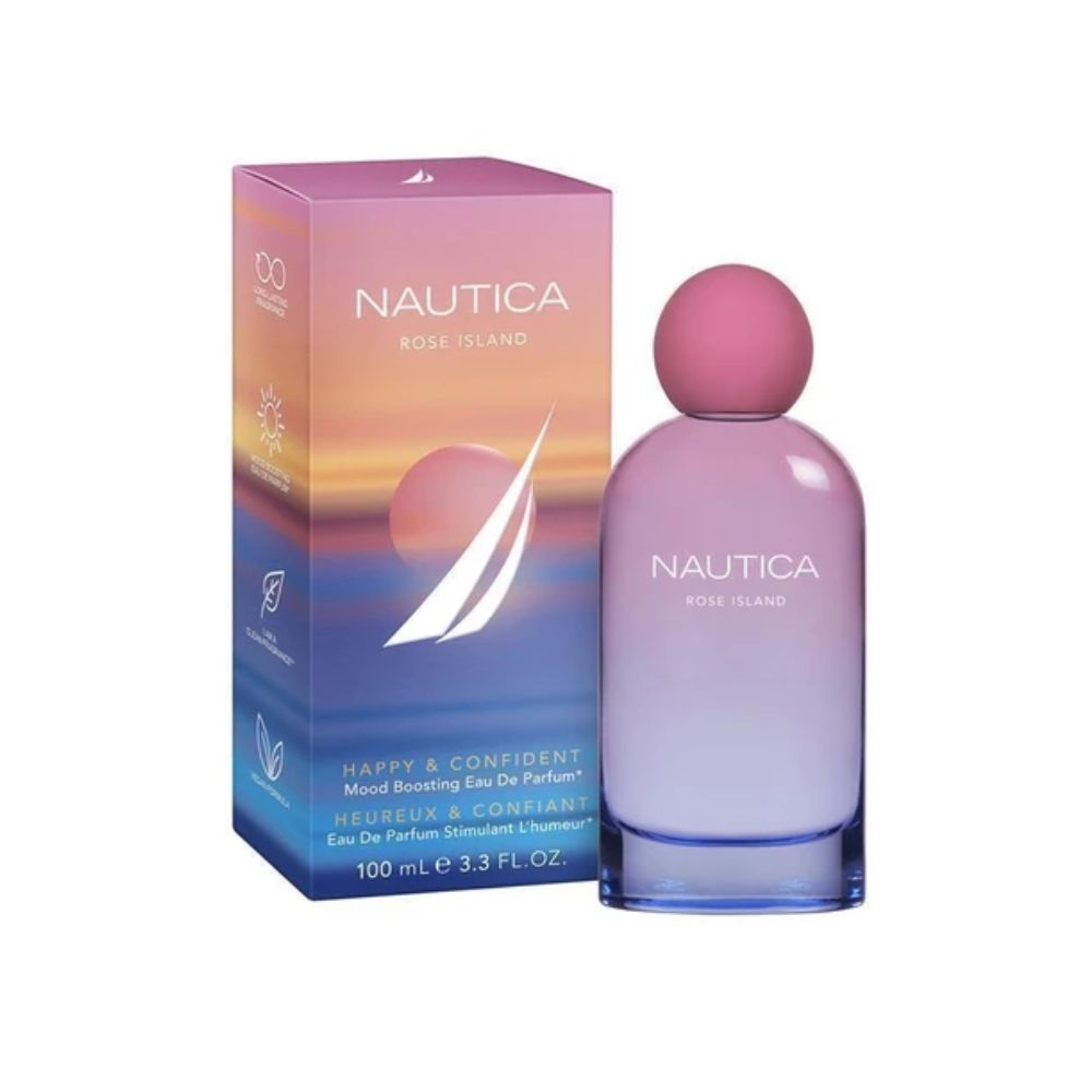 Frasco oficial do perfume NAUTICA ROSE ISLAND EDP 100ML