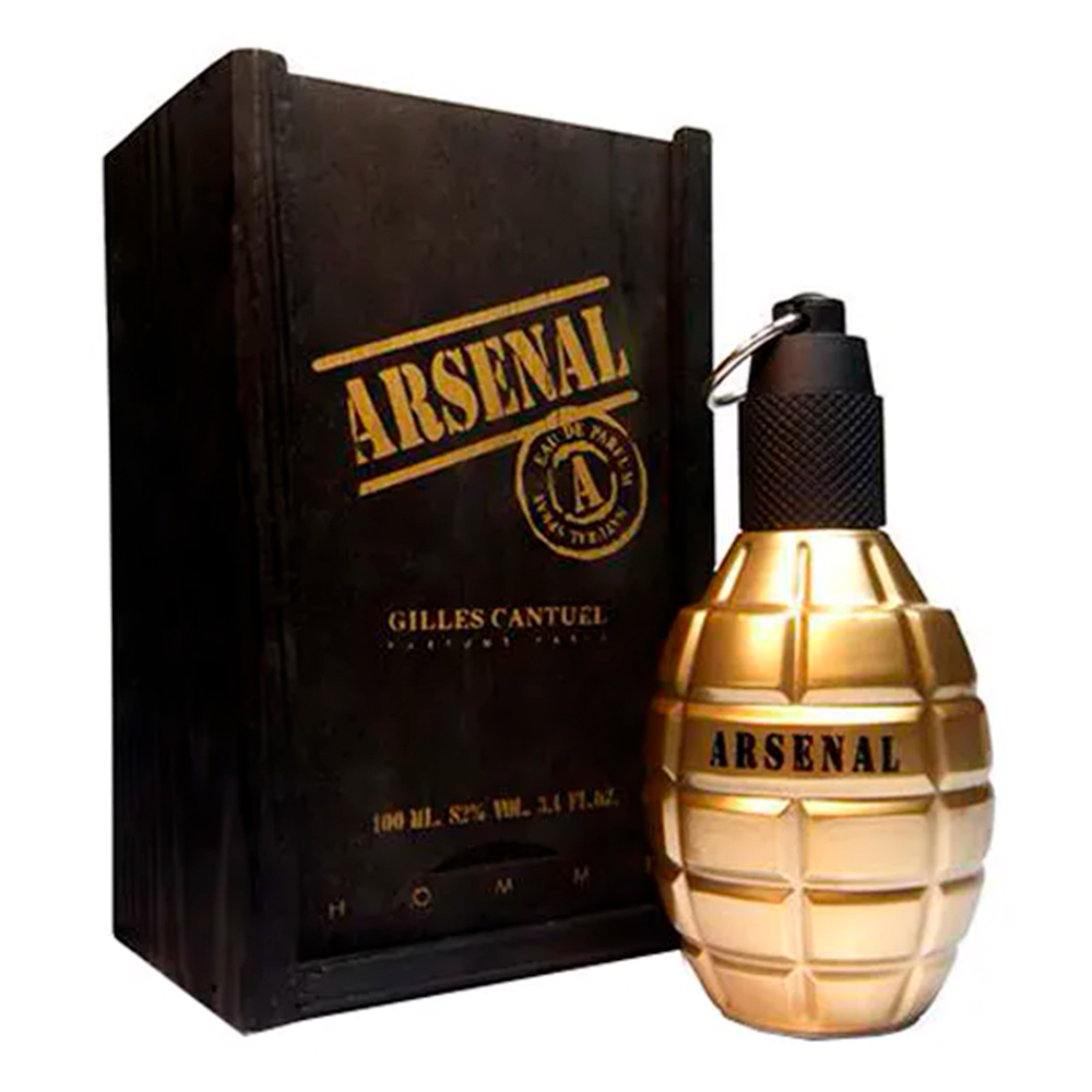 Frasco oficial do perfume ARSENAL GOLD HOMME EDP 100ML