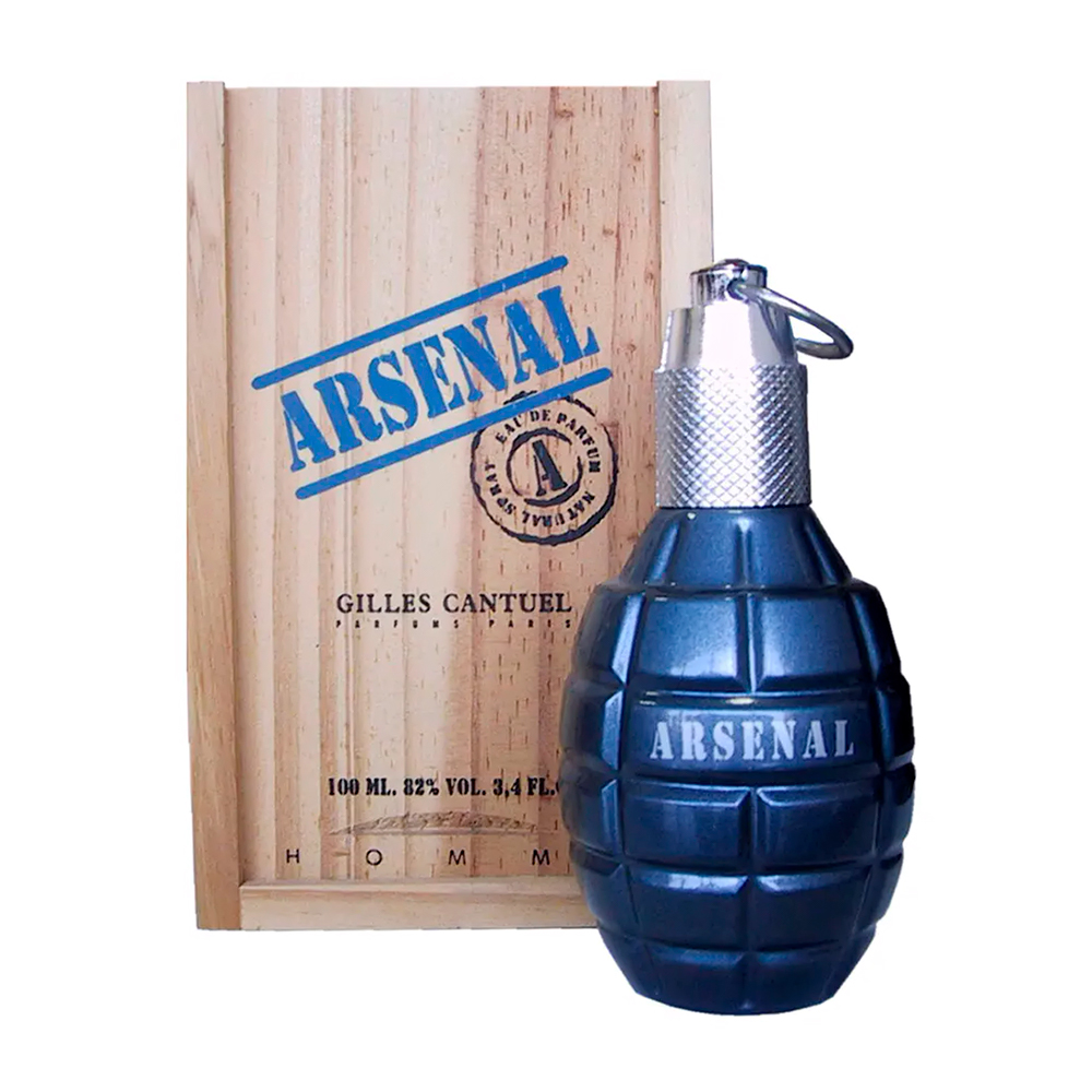 Frasco oficial do perfume ARSENAL BLUE HOMME EDP 100ML