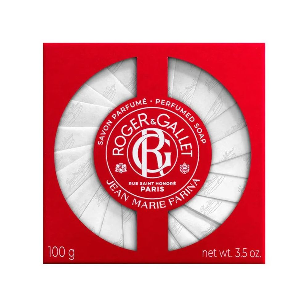 Frasco oficial do perfume ROGER E GALLET JEAN MARIE FARINA SAB 100G
